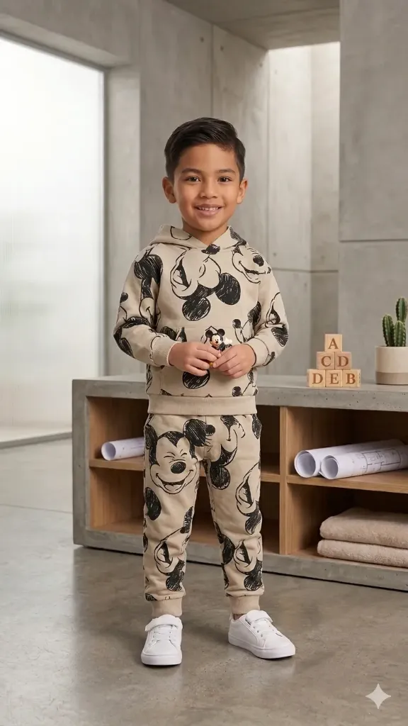 [LELE ' 00045] SUDADERA DOS PIEZAS ESTAMAPADO DE MICKEY (6 años)